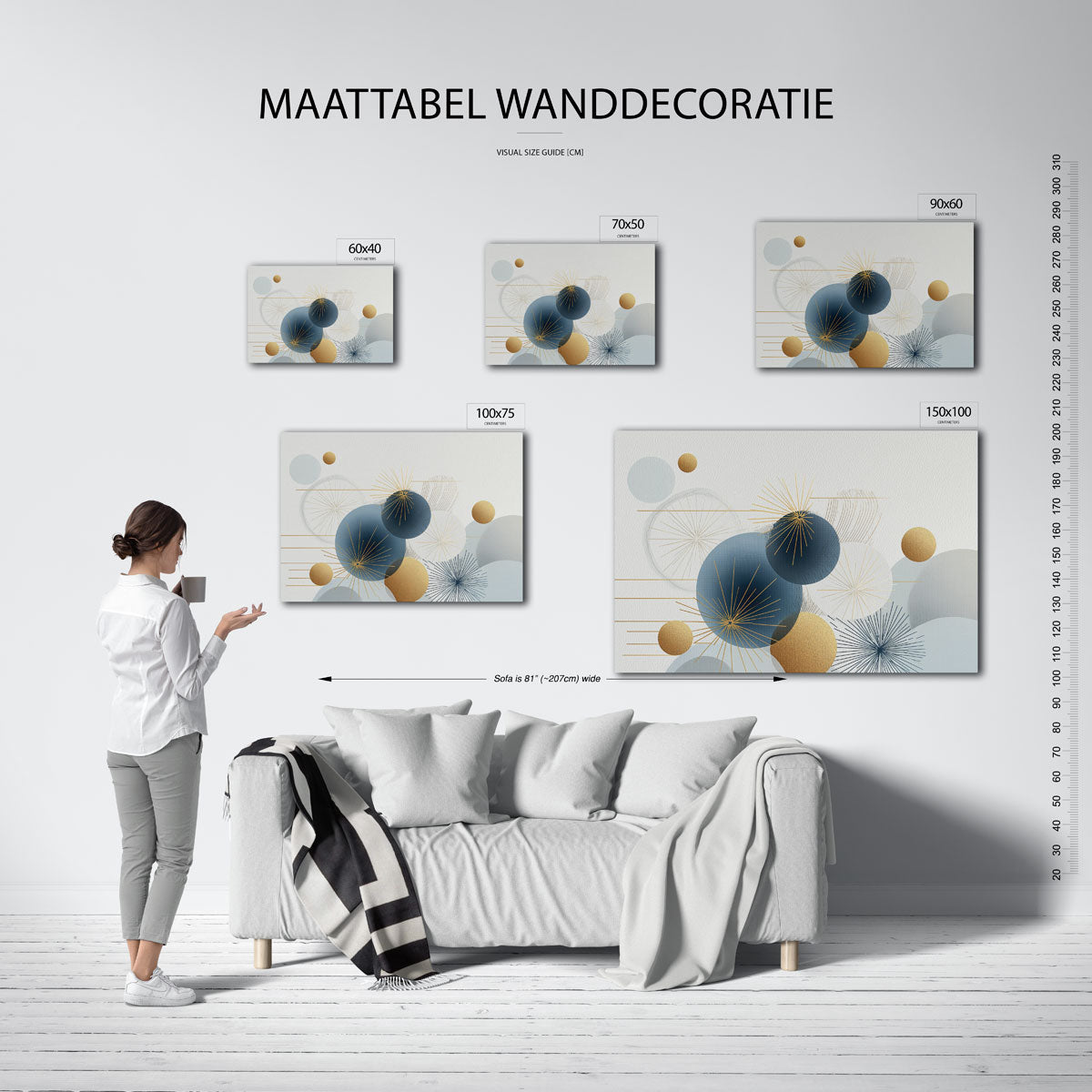 Geometrische cirkelcompositie Kunstwerk