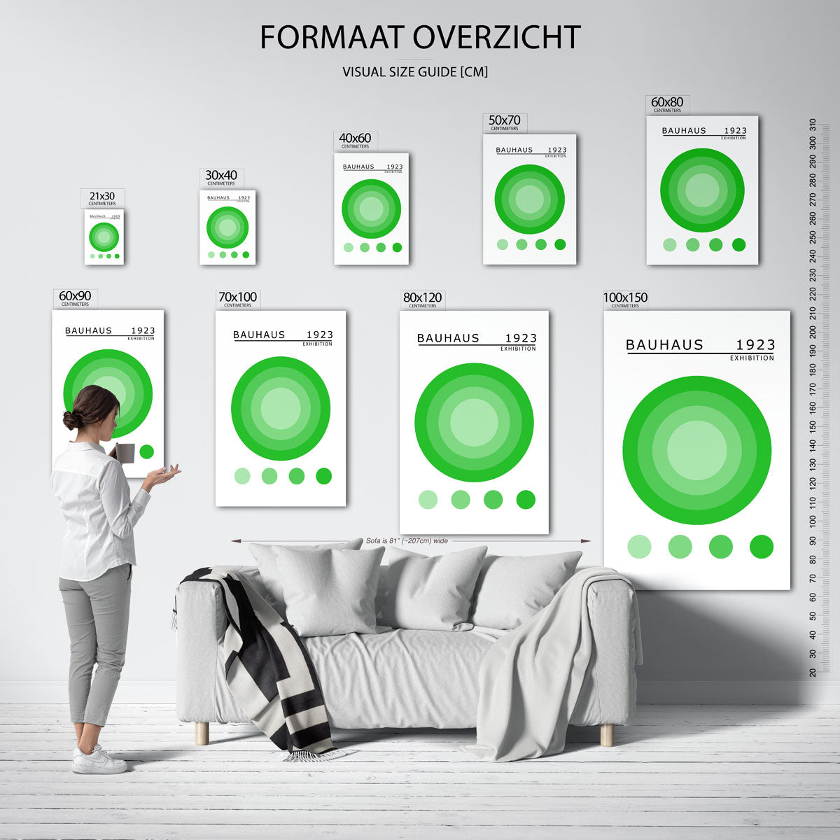 Cirkelritme groen Poster