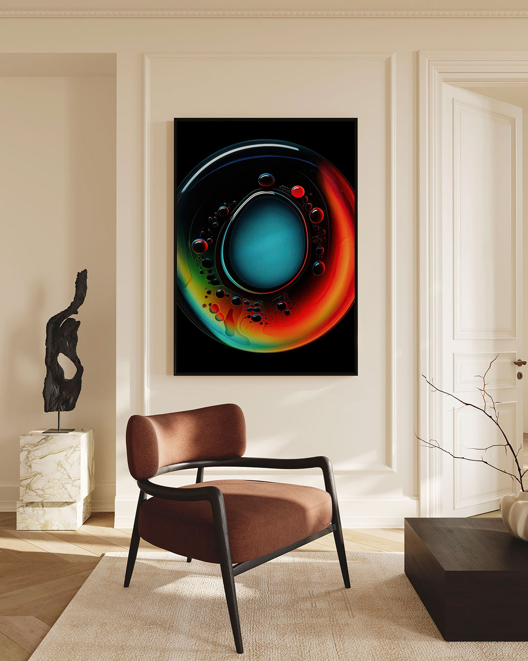 Kleurrijke cirkelvormen Kunstwerk