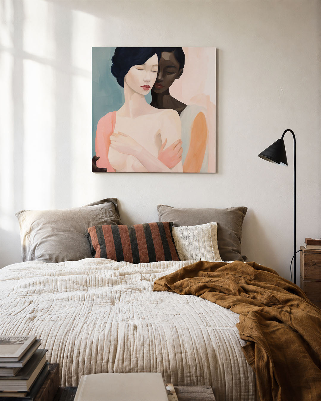Intieme omhelzing Kunstwerk