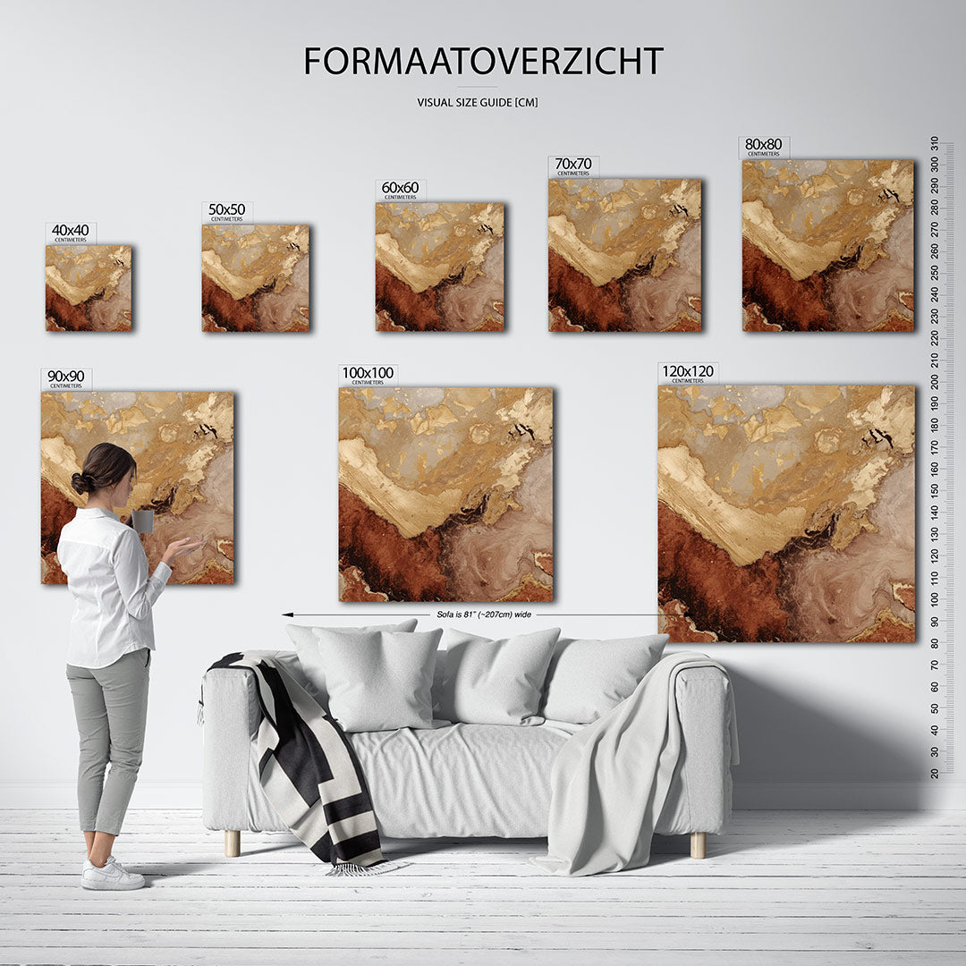 Aardse texturen Kunstwerk