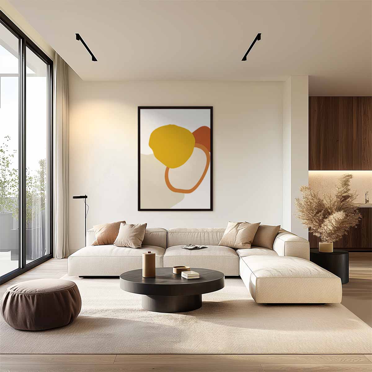 Abstracte Kleurencompositie Kunstwerk-canvas-dibond-plexiglas-wanddecoratie-WallArtistic