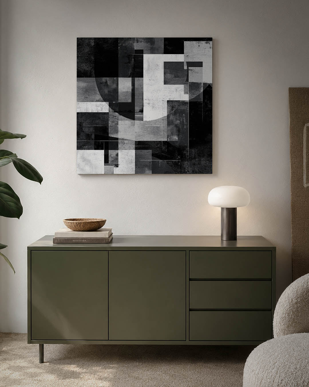 Geometrische vormen compositie Kunstwerk