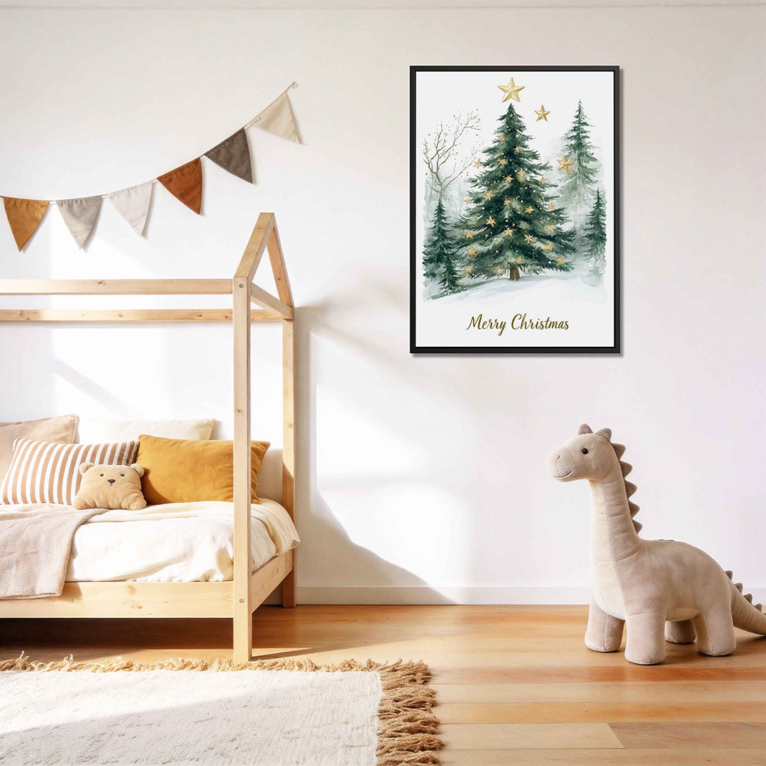 Kerstboom met sterren Kunstwerk