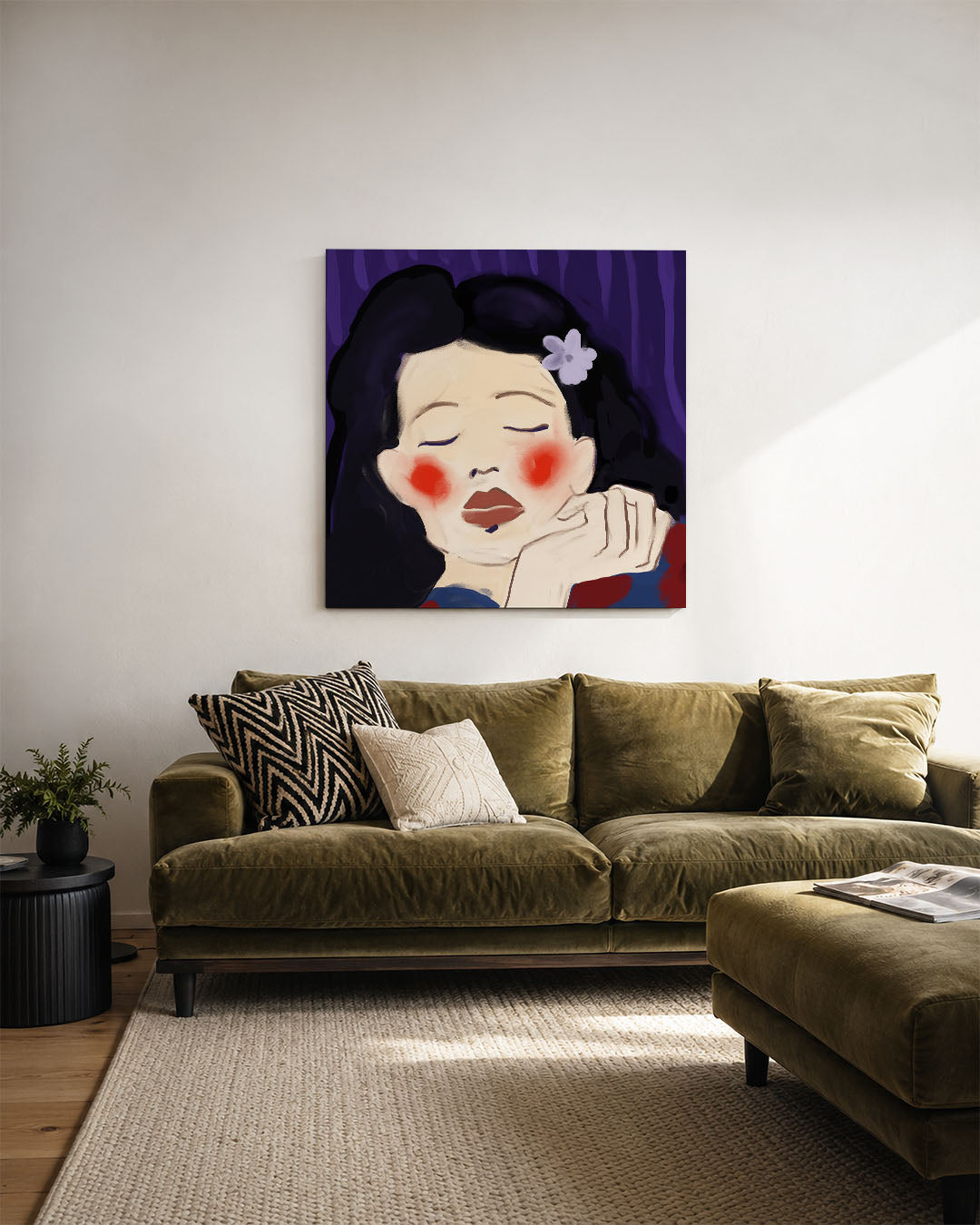 Dromerige vrouw Kunstwerk