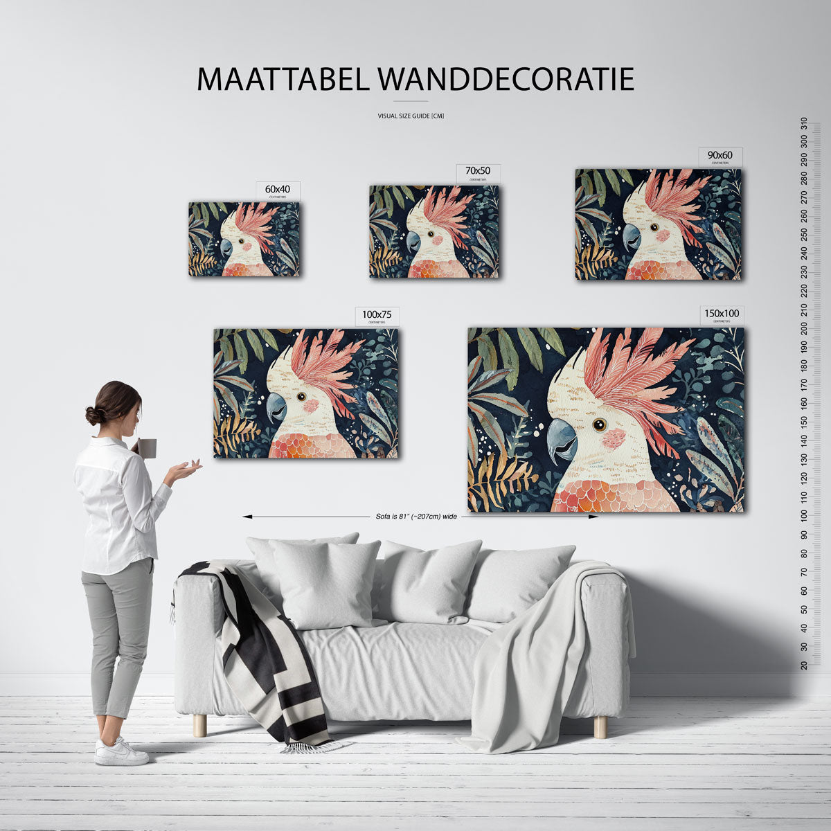 Exotische vogel illustratie Kunstwerk