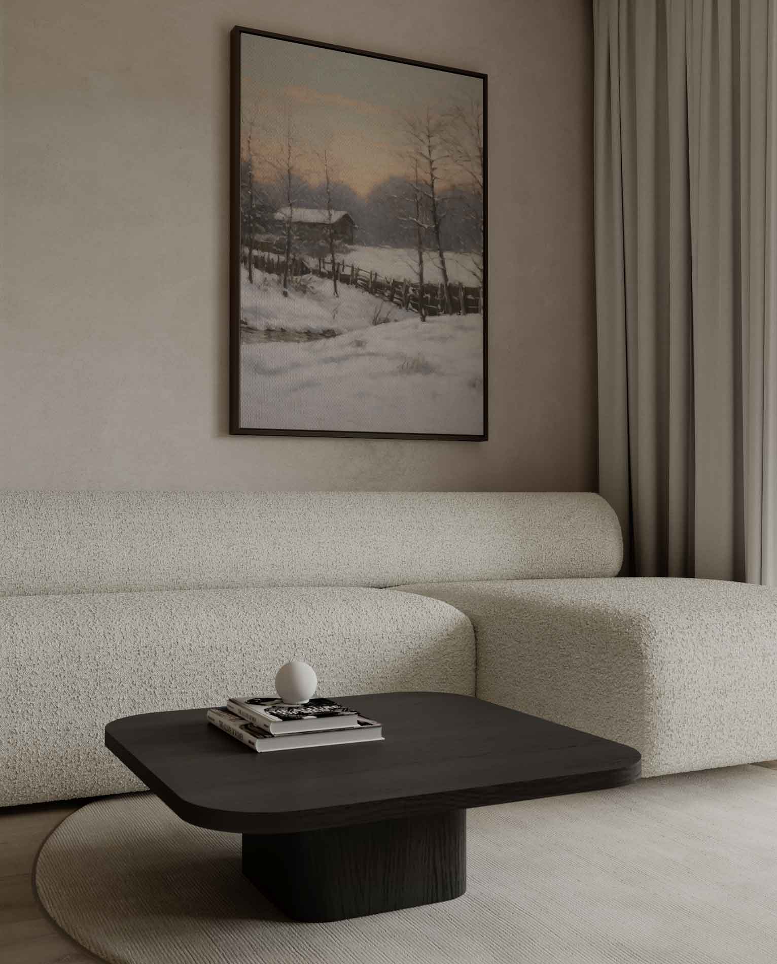 Winterse Rustieke Schoonheid Kunstwerk-canvas-dibond-plexiglas-wanddecoratie-WallArtistic