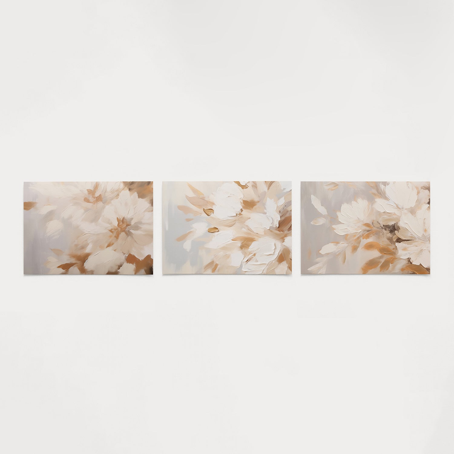 Zachte bloemenvormen Posterset