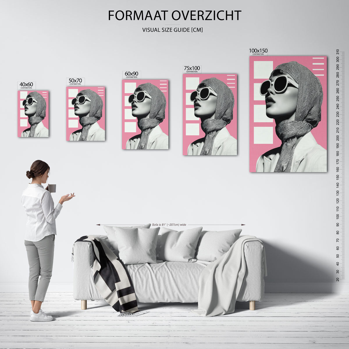 Vrouw portret Kunstwerk