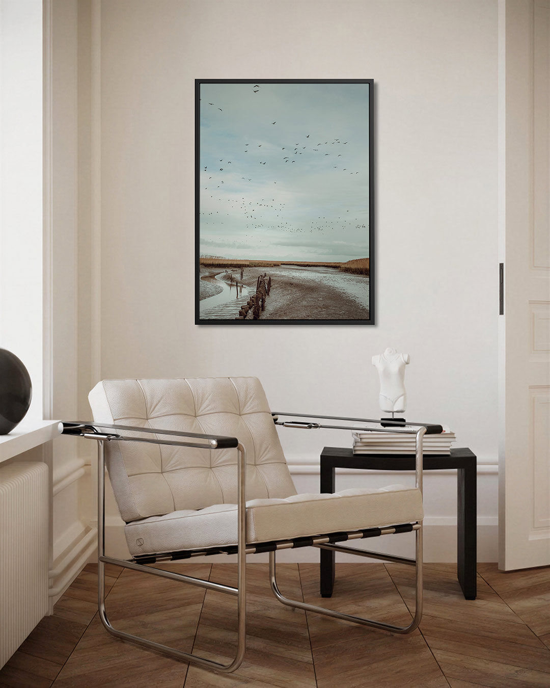 Rustige lucht en landschap Kunstwerk