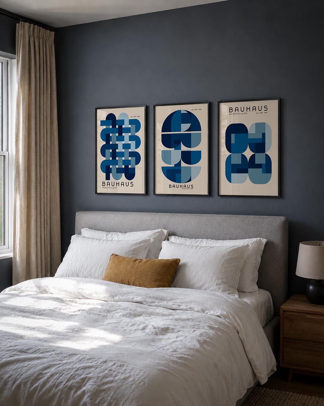 Vlechtwerk in blauw Posterset