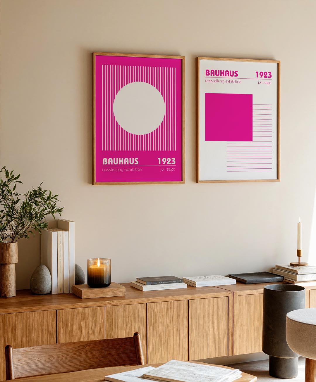 Lijnen en cirkel Posterset