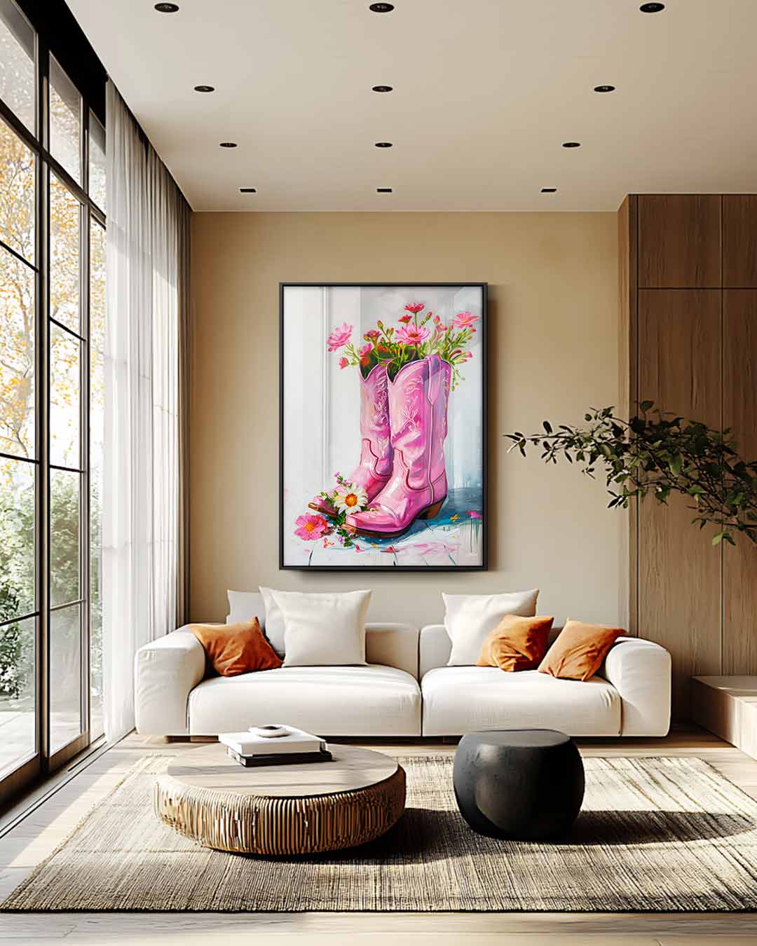 Bloemenlaarzen Kunstwerk Kunstwerk-canvas-dibond-plexiglas-wanddecoratie-WallArtistic