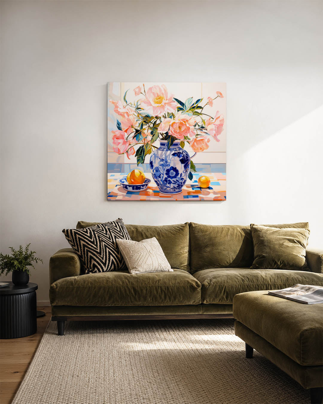 Bloemen in vaas Kunstwerk