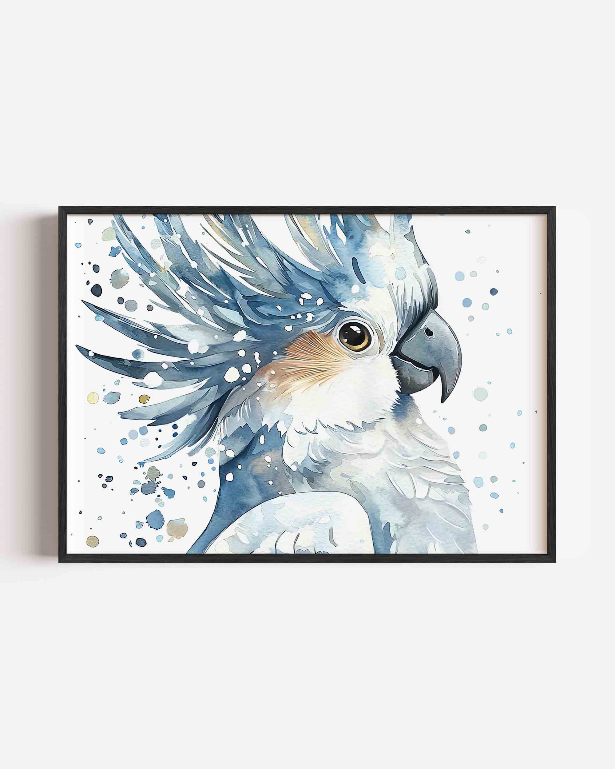 Papegaai met blauwe veren Poster