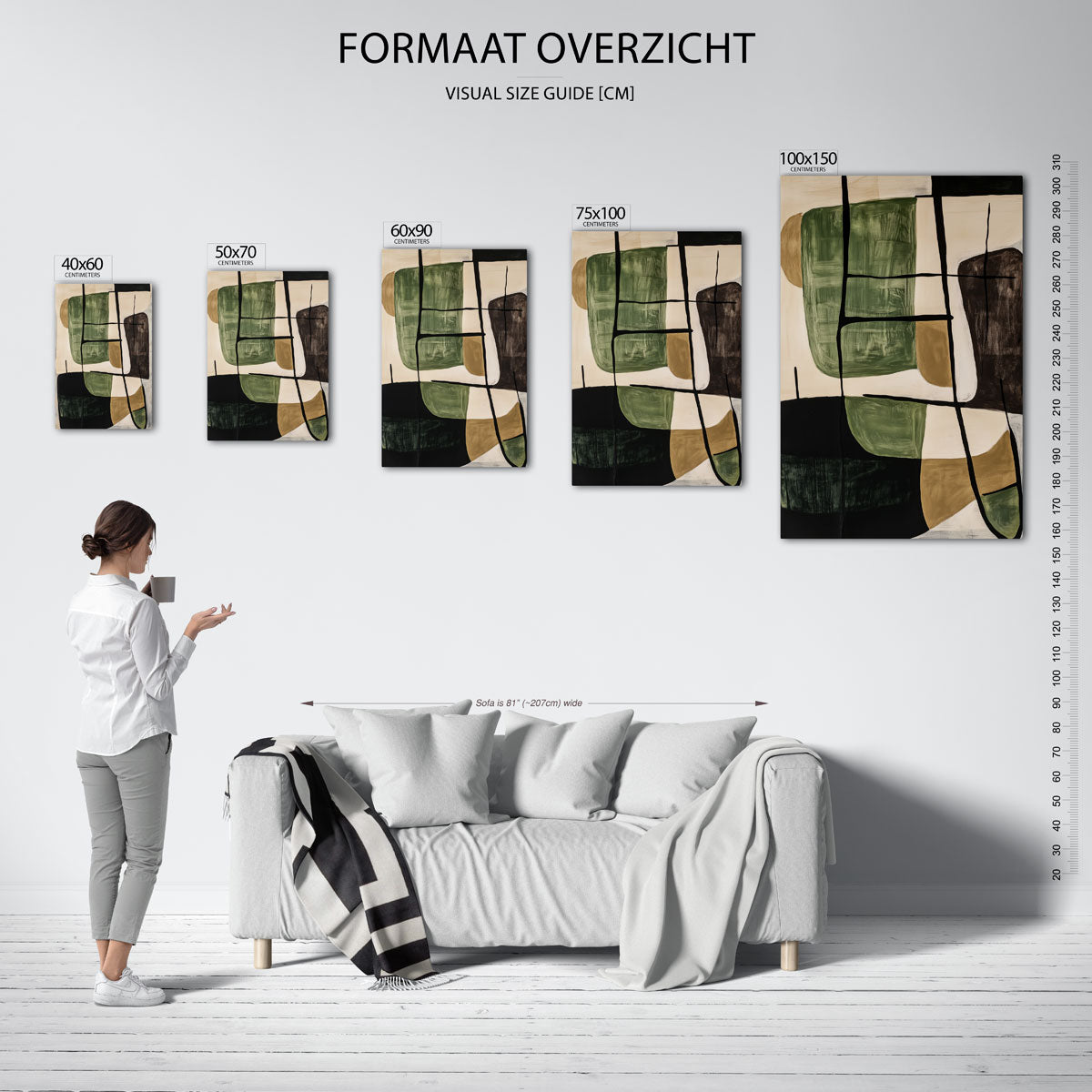 Organische vormen compositie Kunstwerk