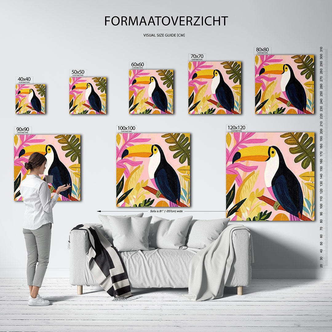 Vrolijke toekan illustratie Kunstwerk