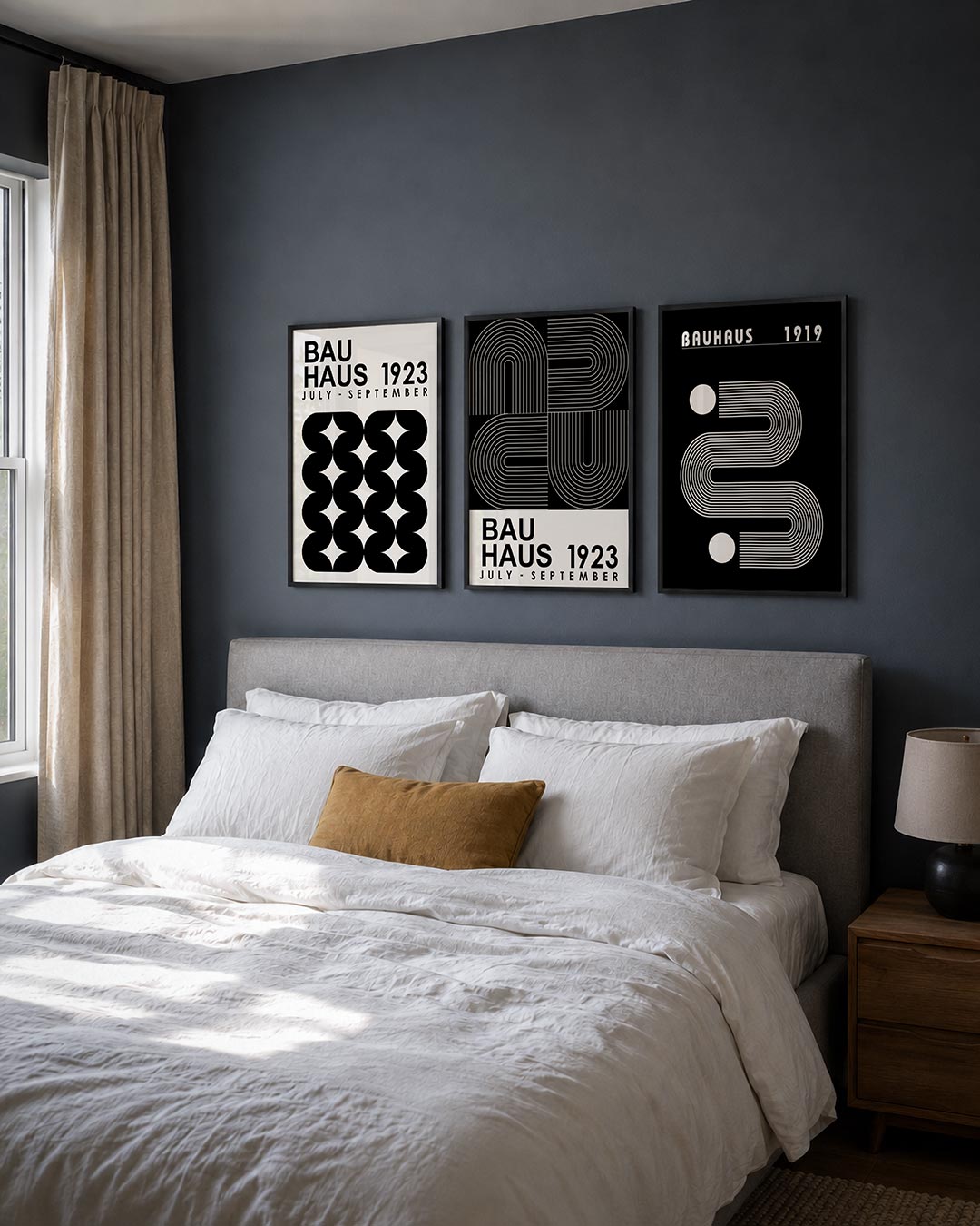 Zwart wit ritme Posterset