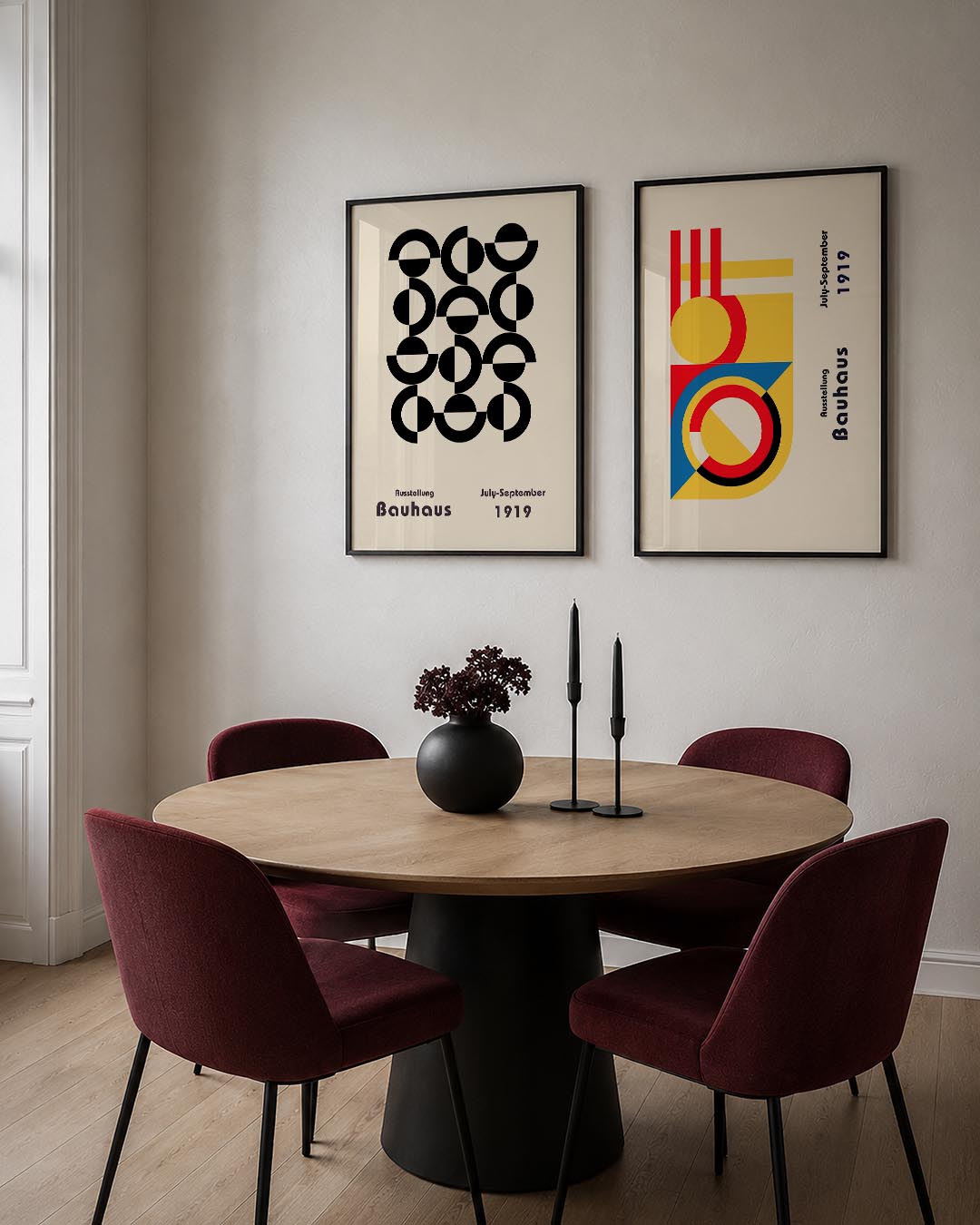 Cirkelpatroon en vlakken Posterset