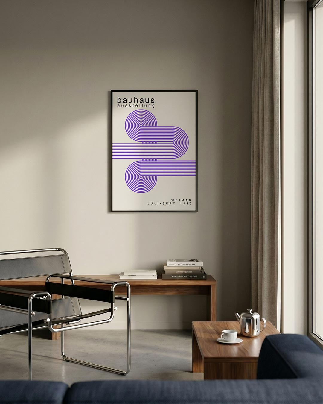 Lijnen en cirkelpatroon Poster