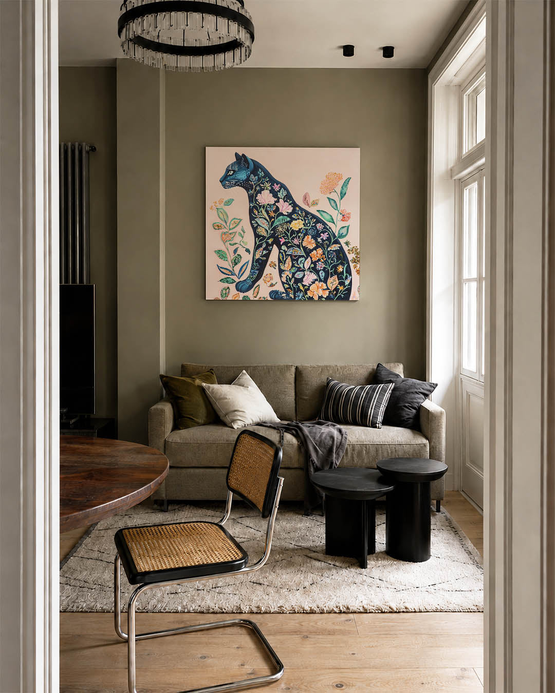 Bloemenkat Kunstwerk