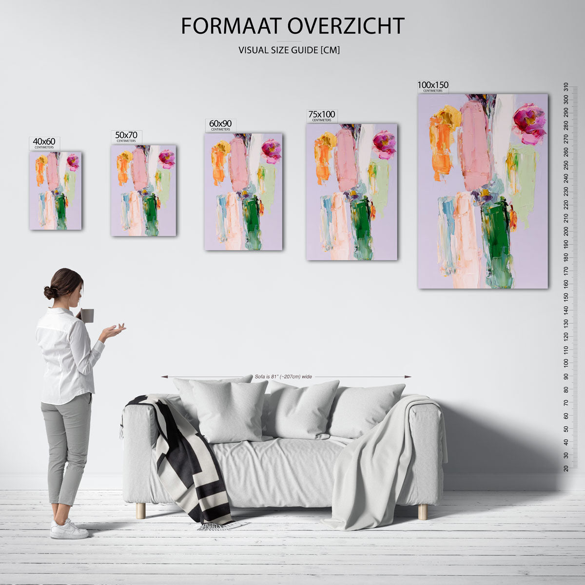 Kleurrijke compositie Kunstwerk