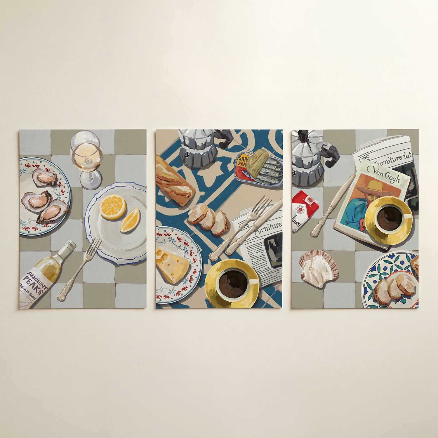Eettafel compositie Posterset