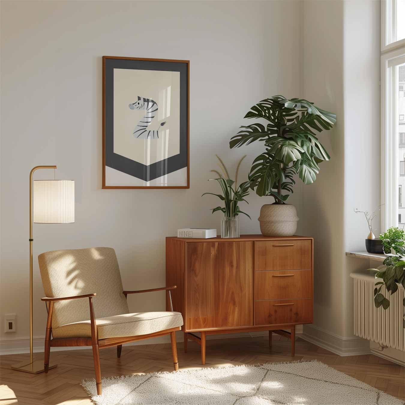 Speelse Zebra Alfabet Poster-WallArtistic