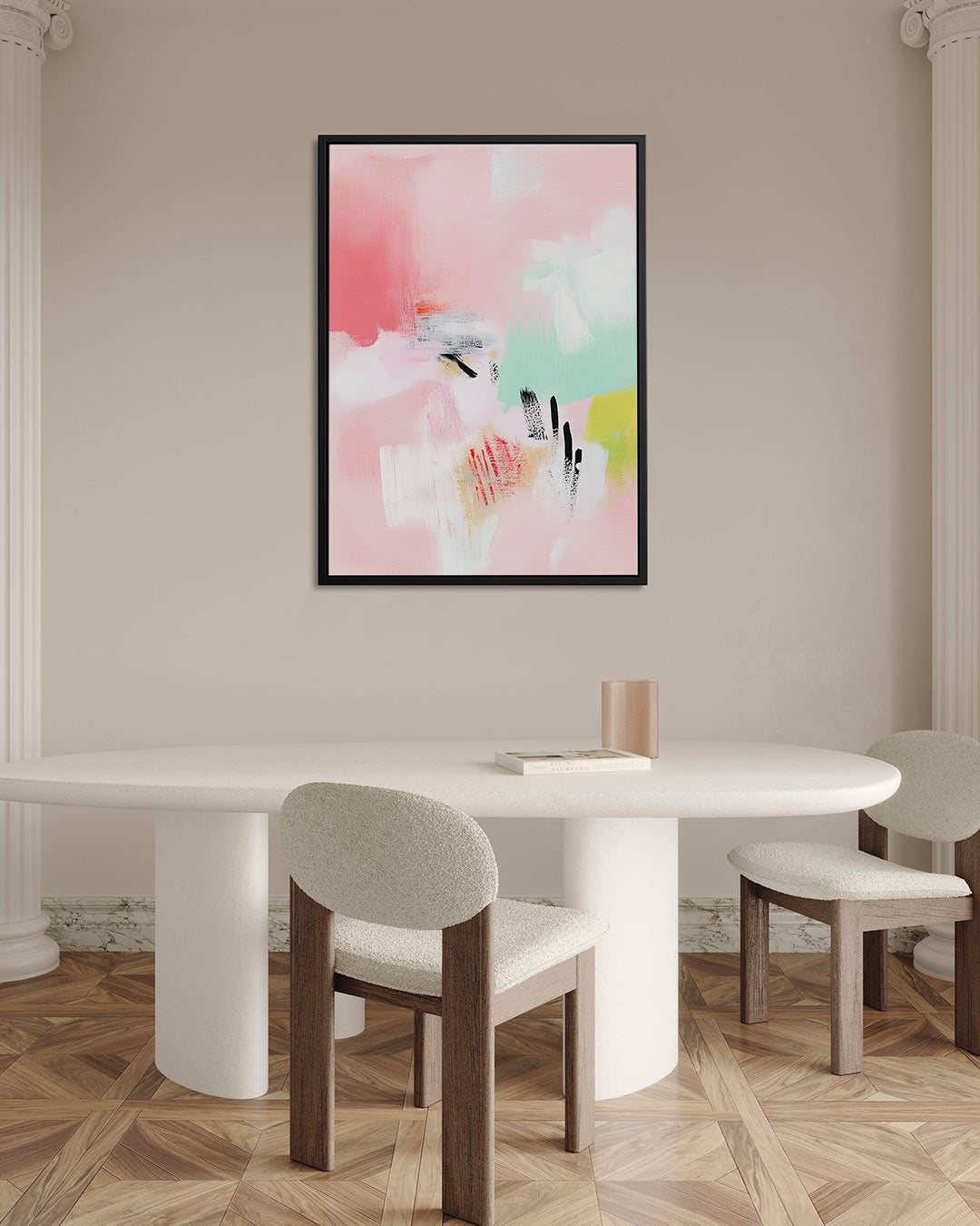 Kleurrijke vegen Kunstwerk