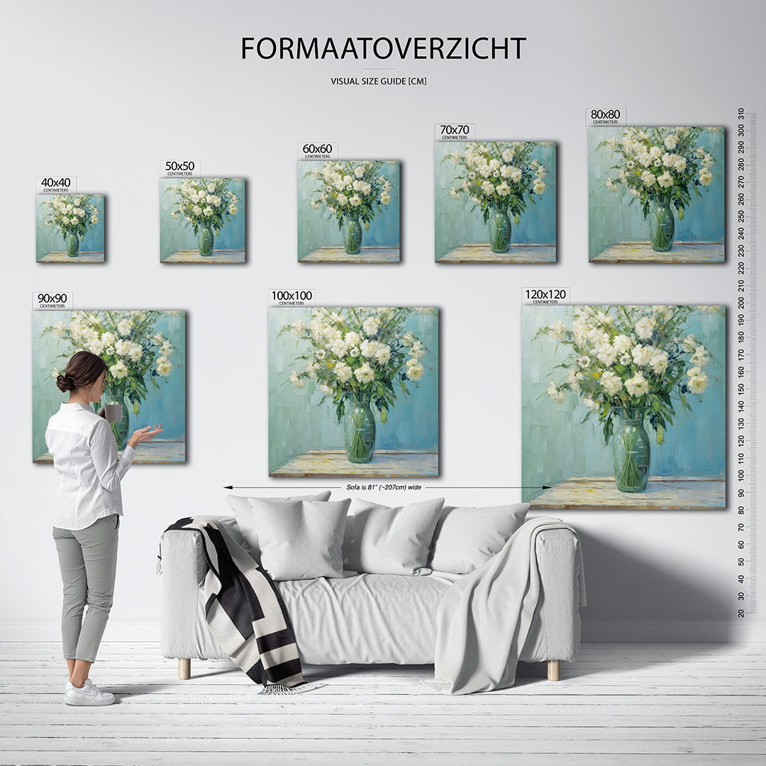 Bloemen in vaas Kunstwerk