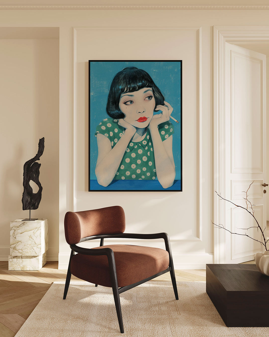 Dromerige blik Kunstwerk