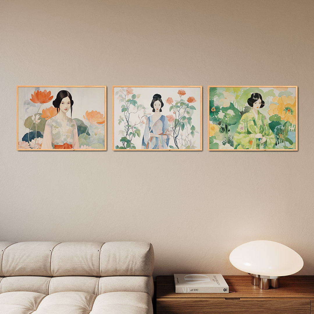 Bloemrijke sereniteit Posterset