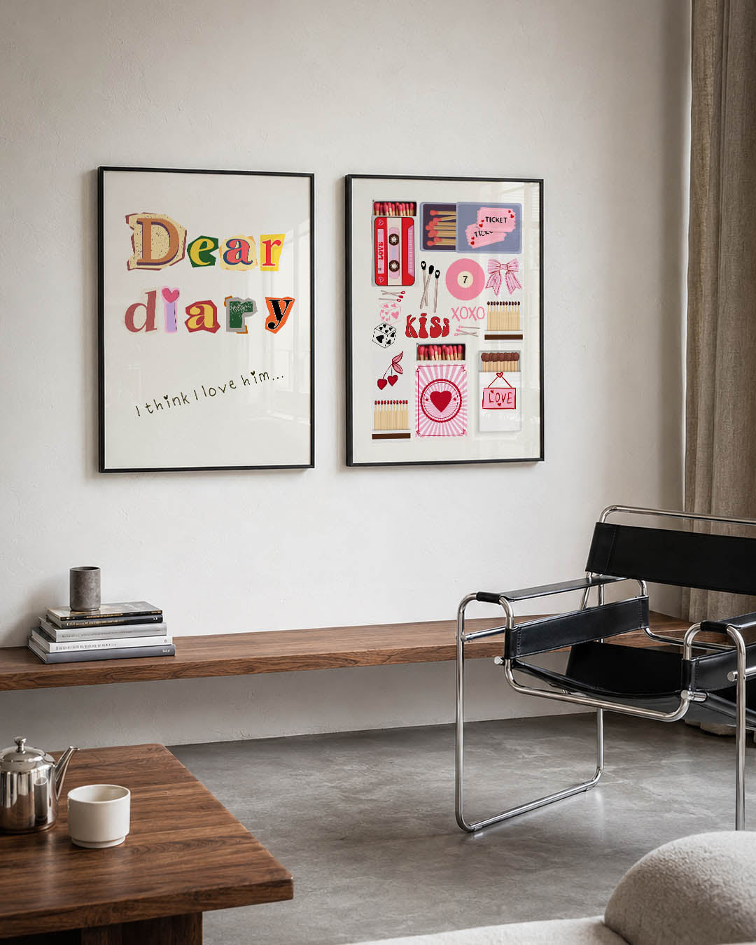 Speelse typografie Posterset