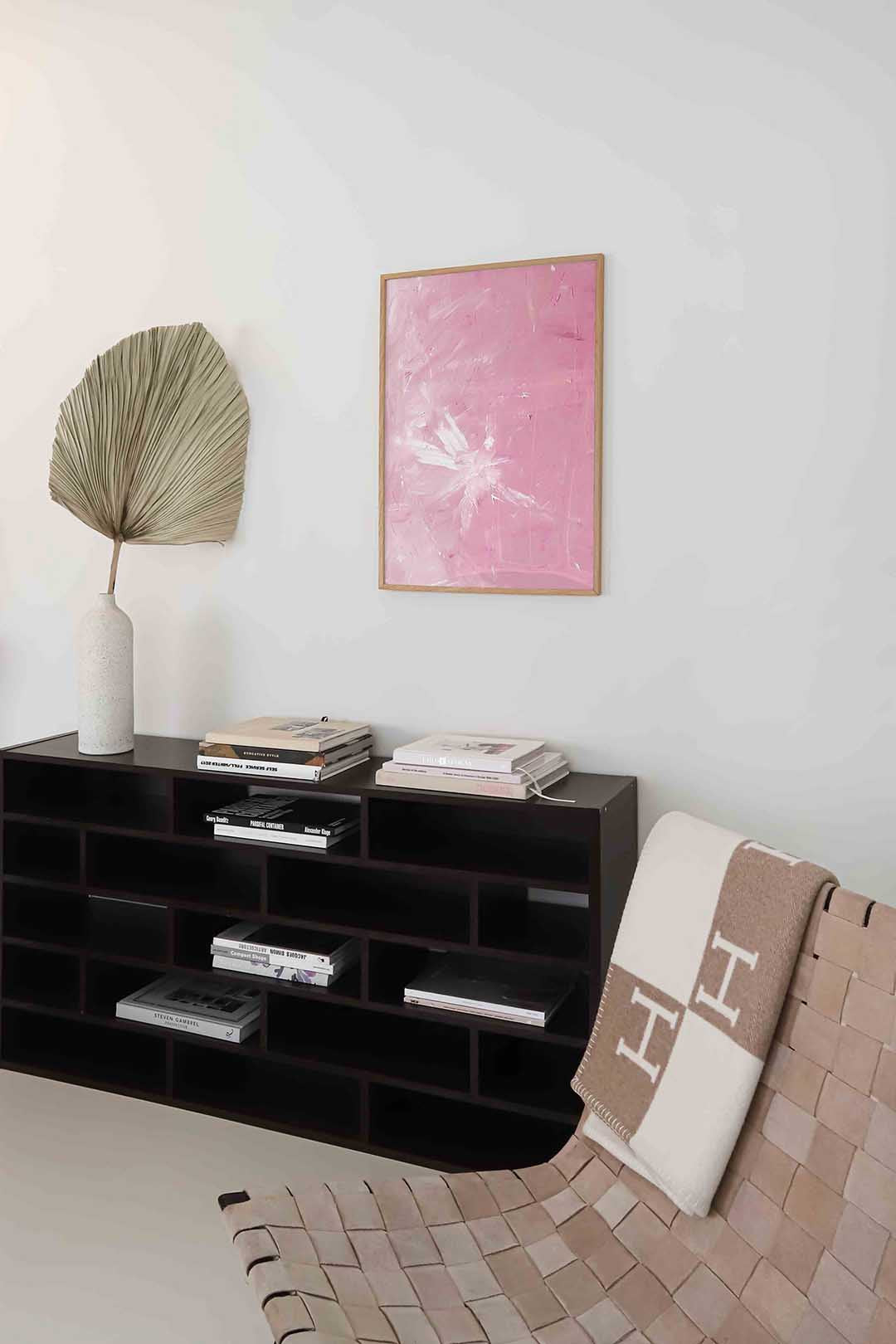 Roze abstracte Poster