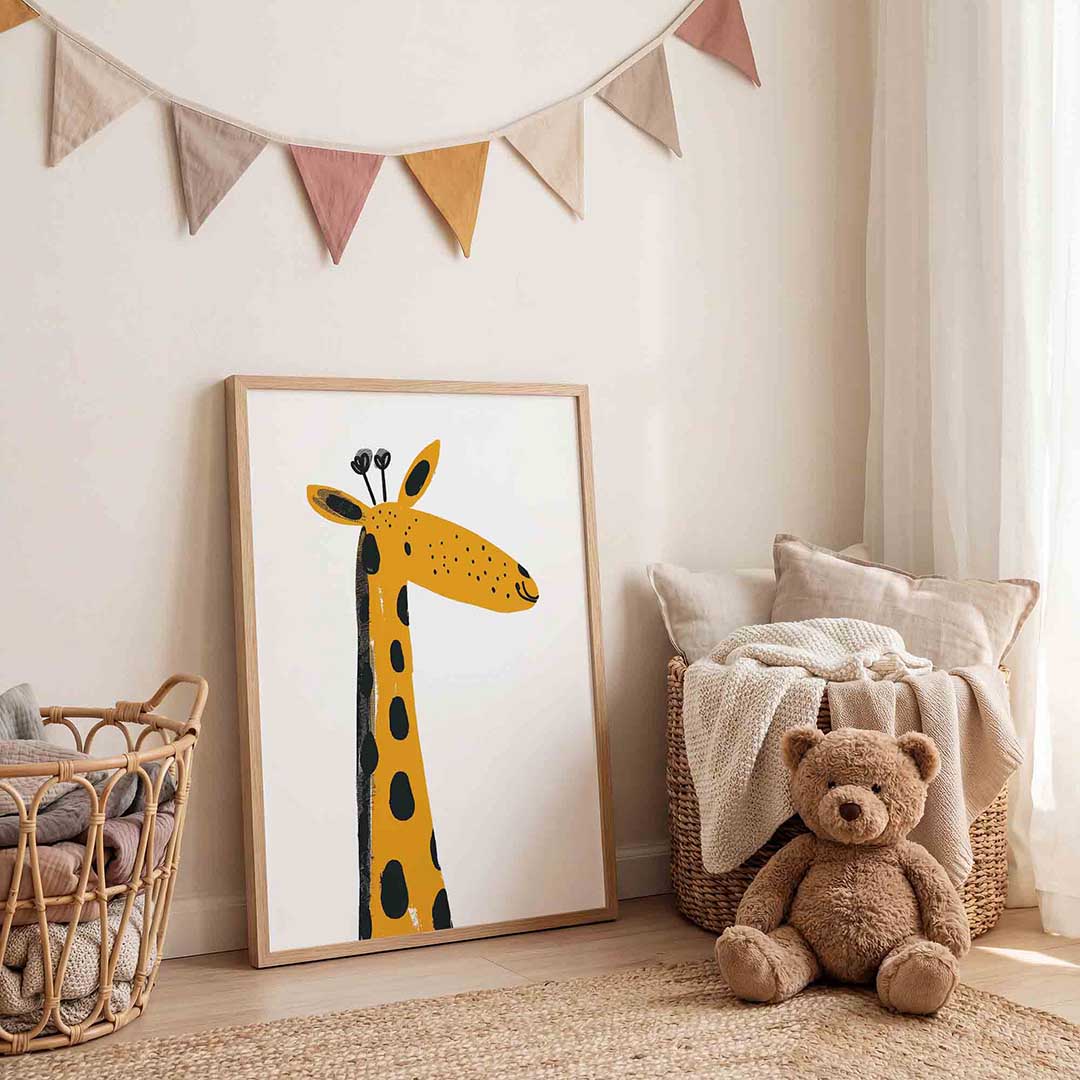 Giraffe illustratie Poster
