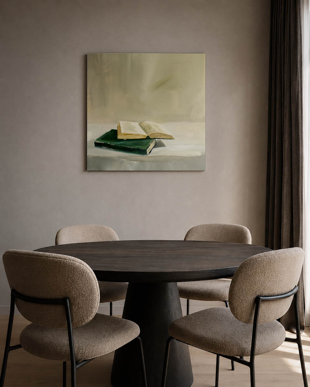 Boeken op tafel Kunstwerk