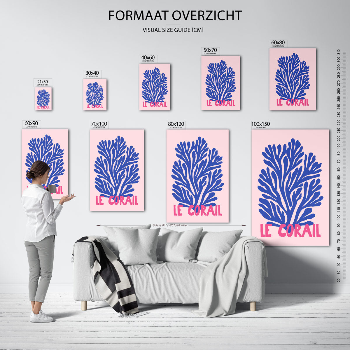 Blauw koraal Poster