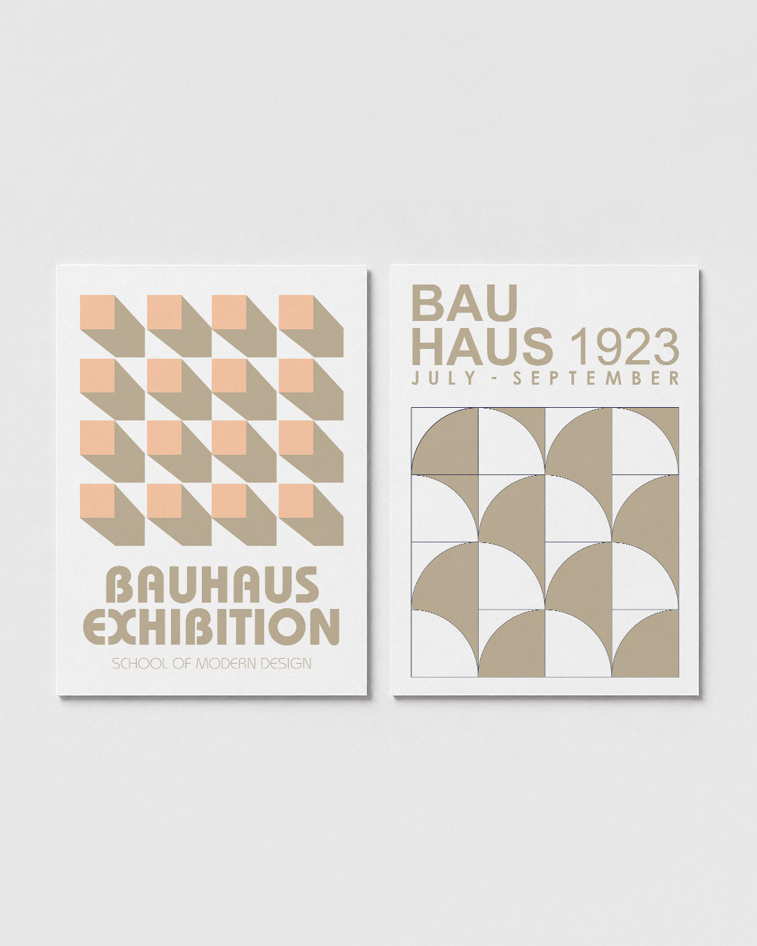 Schaduwpatroon en typografie Posterset
