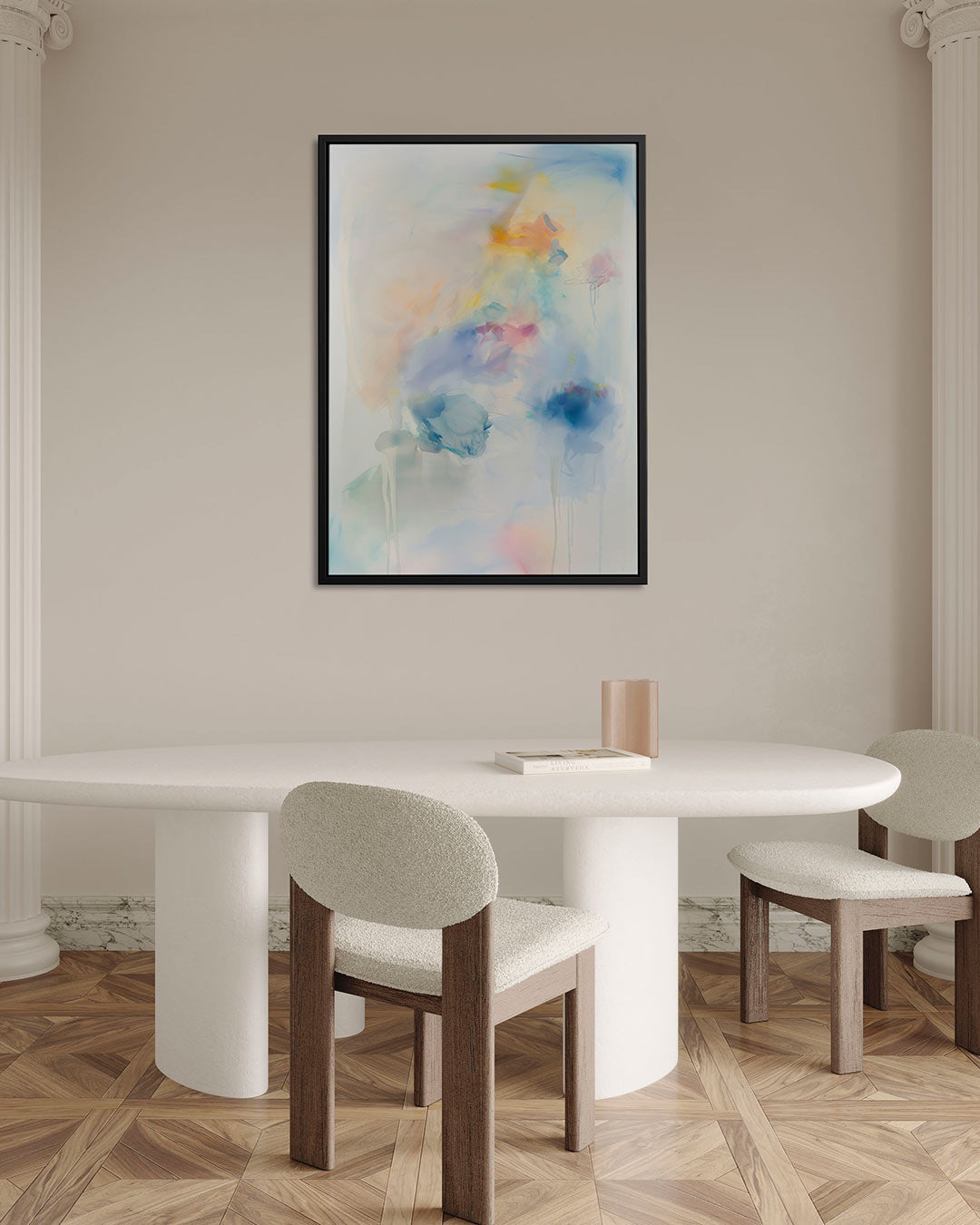 Vloeiende kleurencompositie Kunstwerk