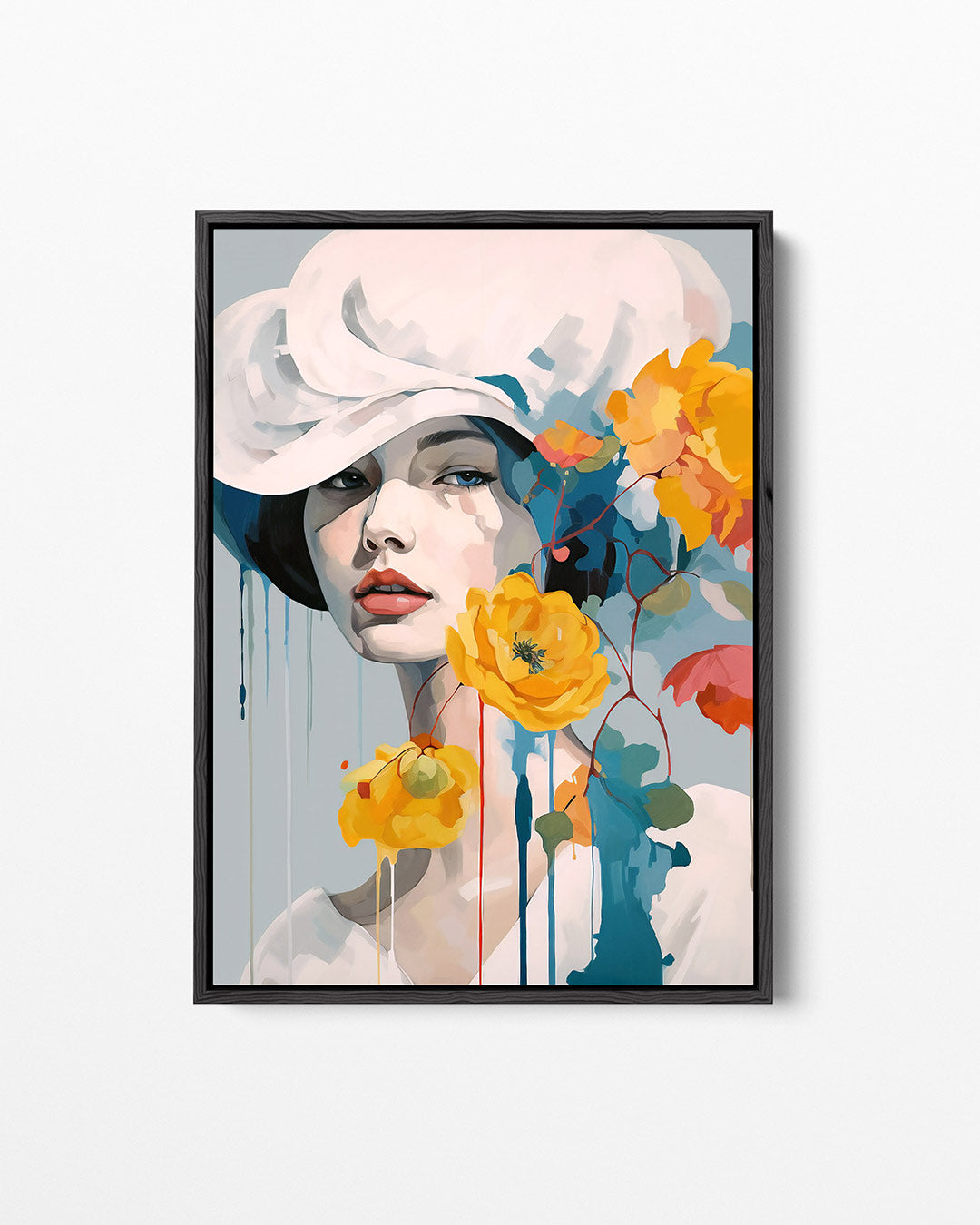 Vrouw met bloemen Kunstwerk
