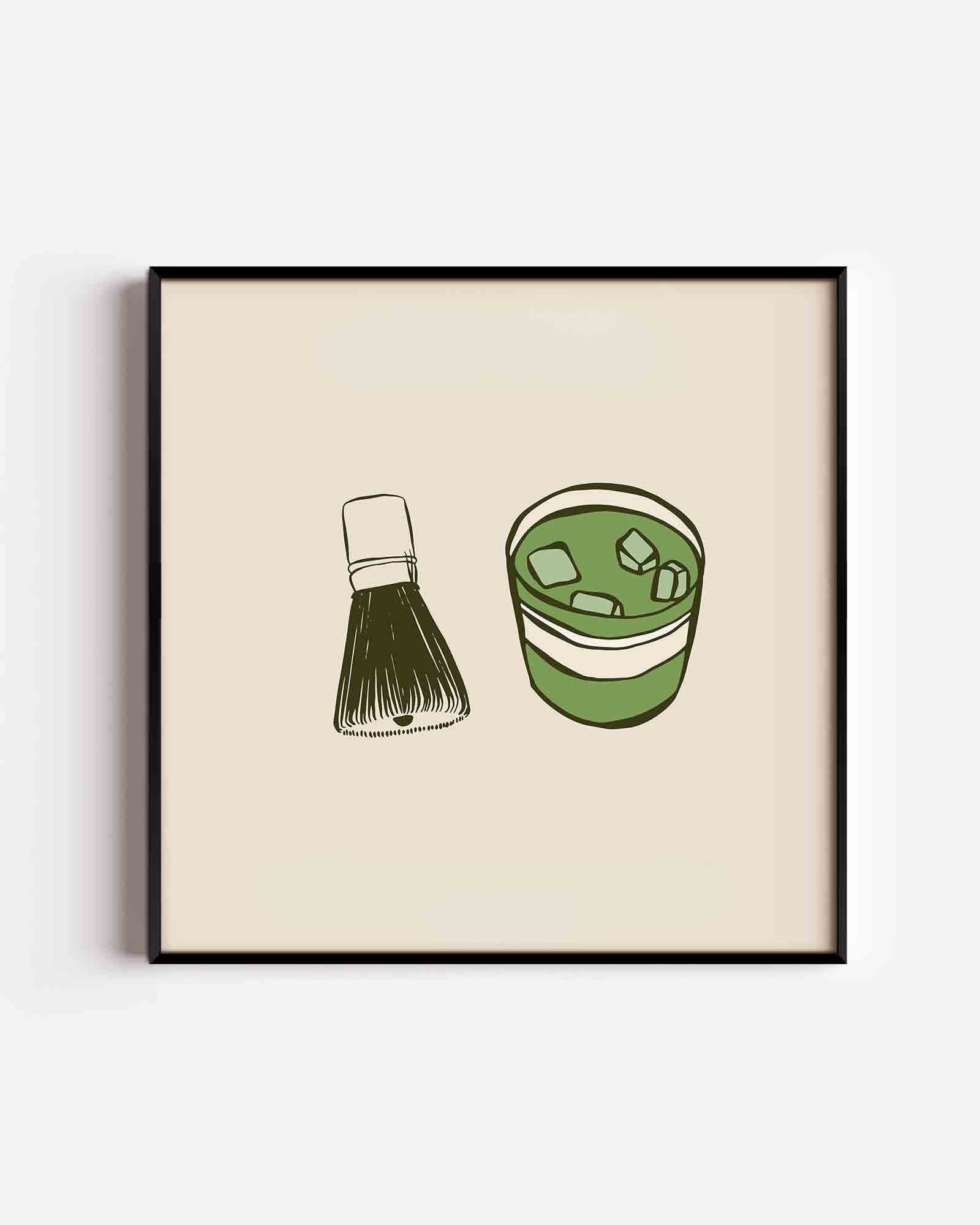 Scheerkwast en glas Poster