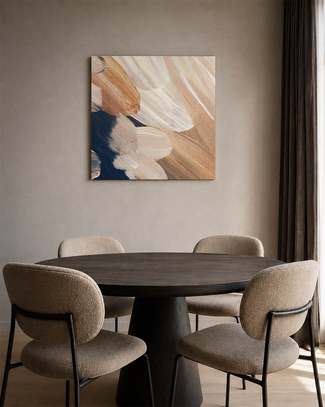 Organische borstelvegen Kunstwerk