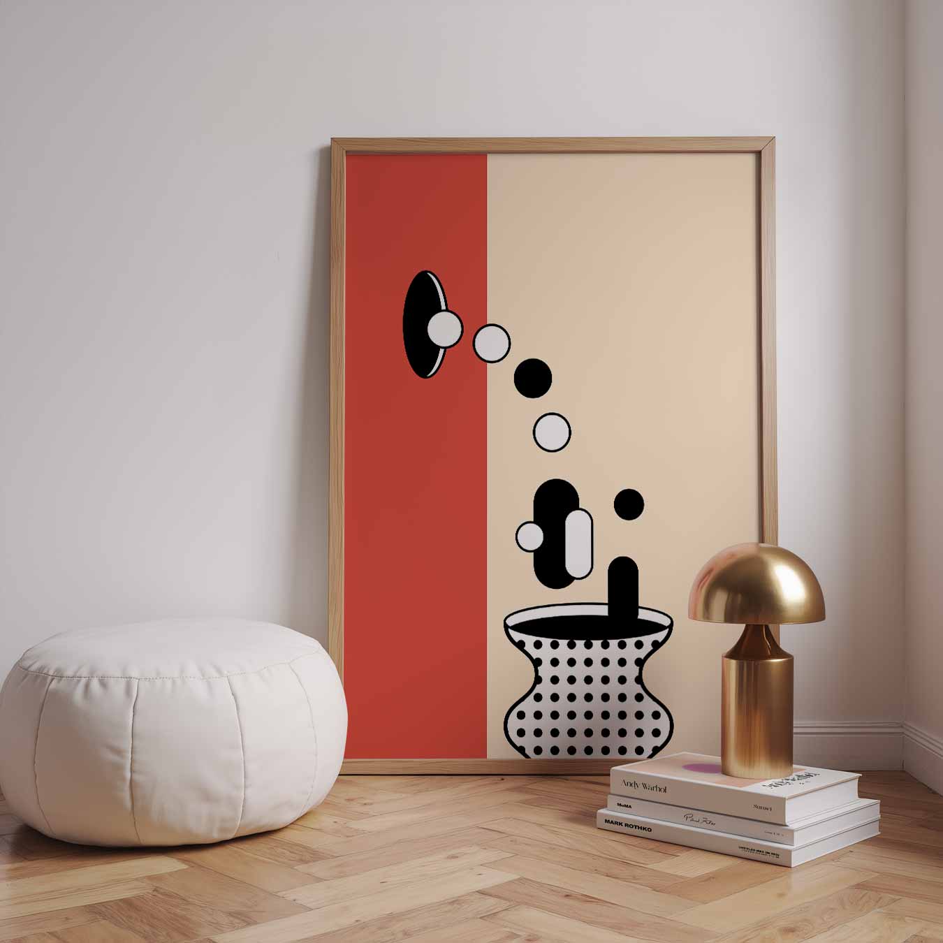 Moderne Geometrische Vaas Poster-WallArtistic