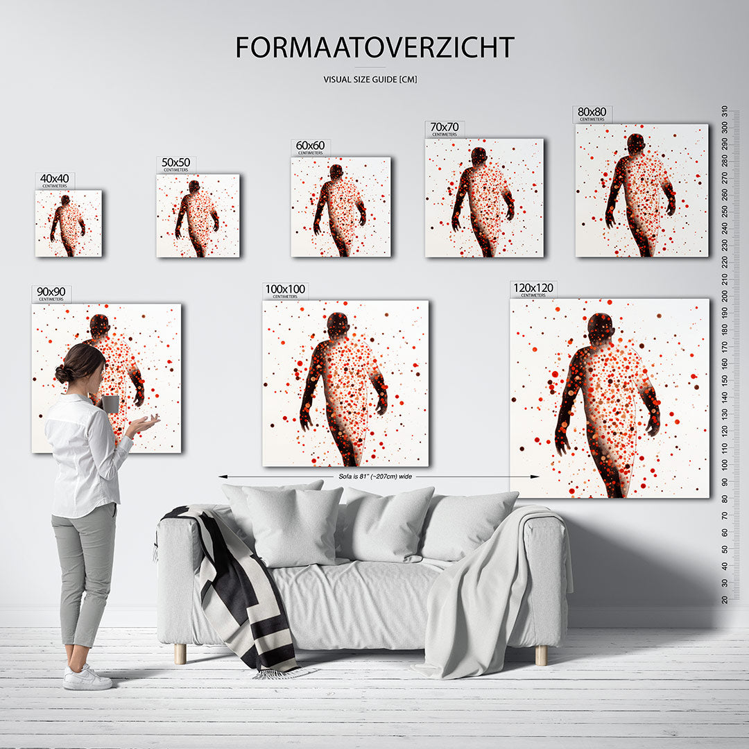 Vorm en puntenspel Kunstwerk