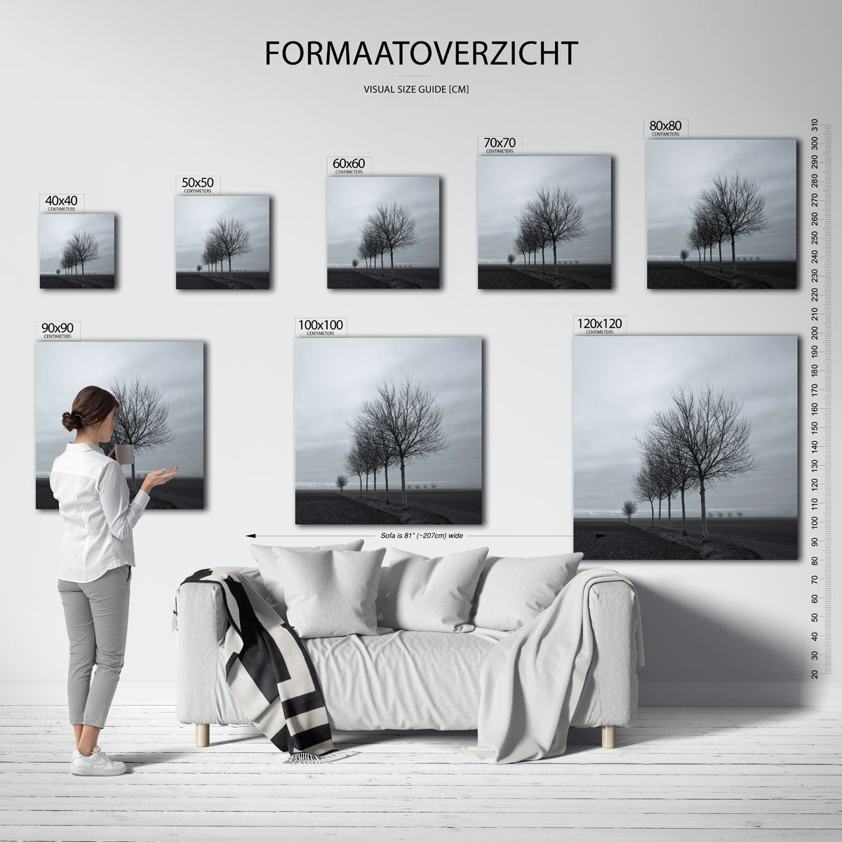 Landschap met bomen Poster