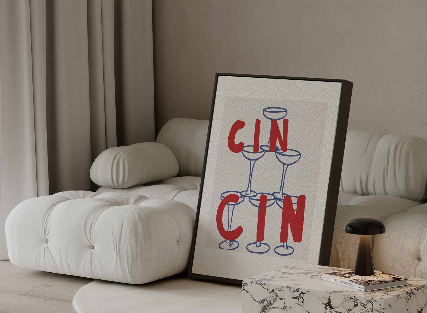Cin Cin Glazen Toren Kunstwerk-canvas-dibond-plexiglas-wanddecoratie-WallArtistic
