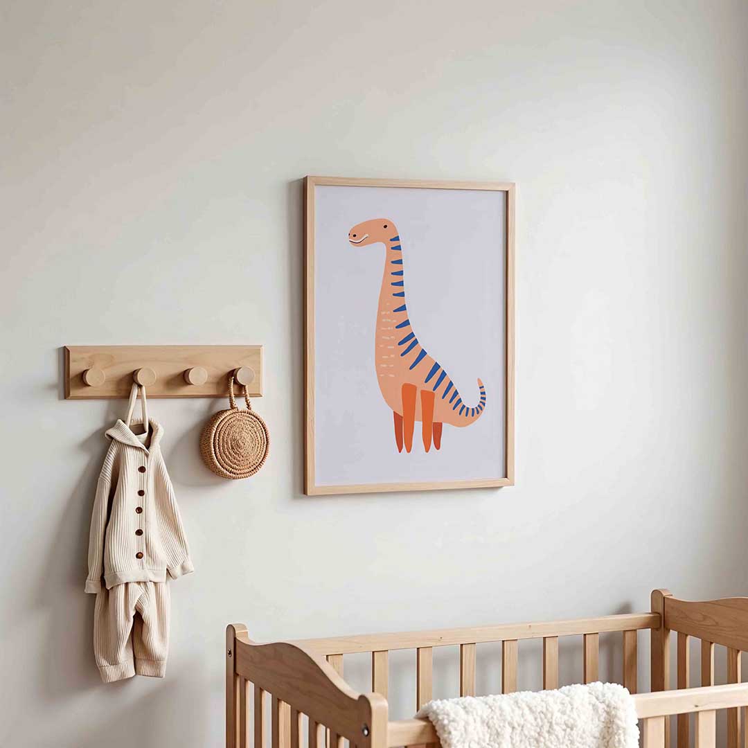 Dinosaurus met strepen Poster
