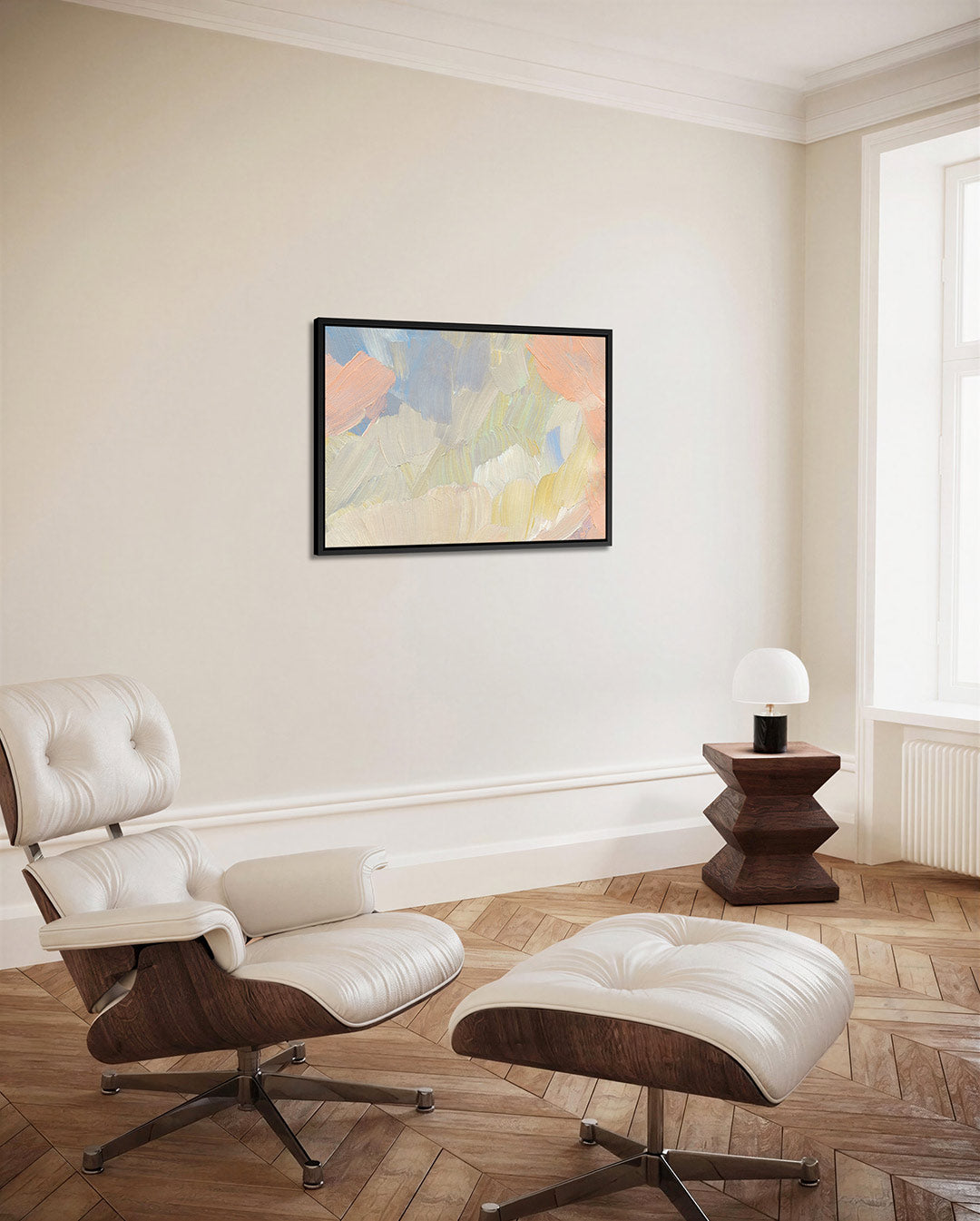 Zachte kleuren compositie Kunstwerk
