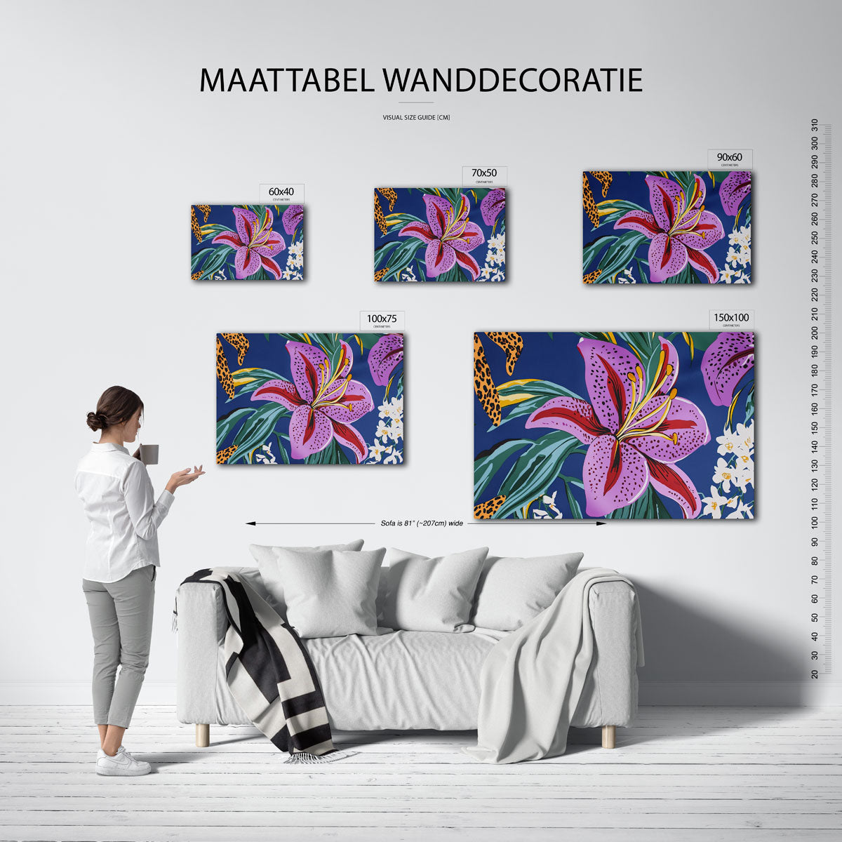 Bloemrijke kleurenpracht Kunstwerk