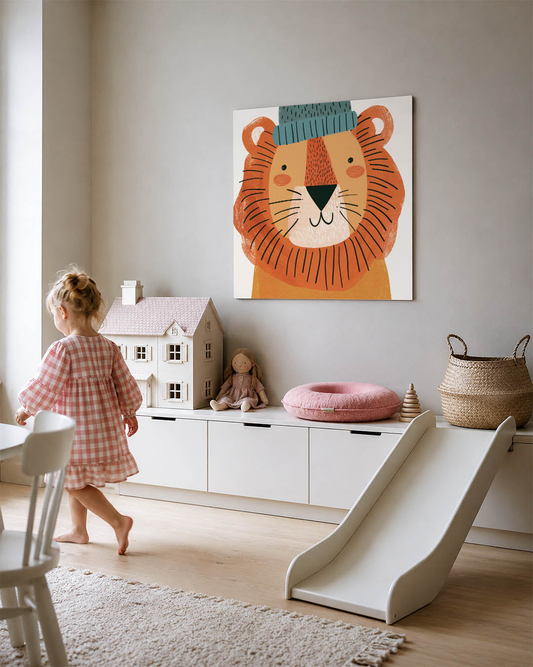 Vrolijke leeuw illustratie Kunstwerk
